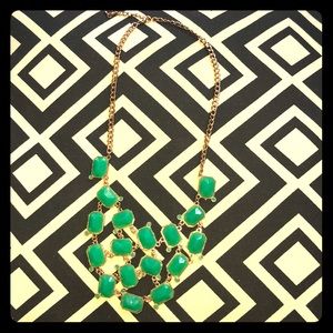 Emerald inspired necklace Three tier